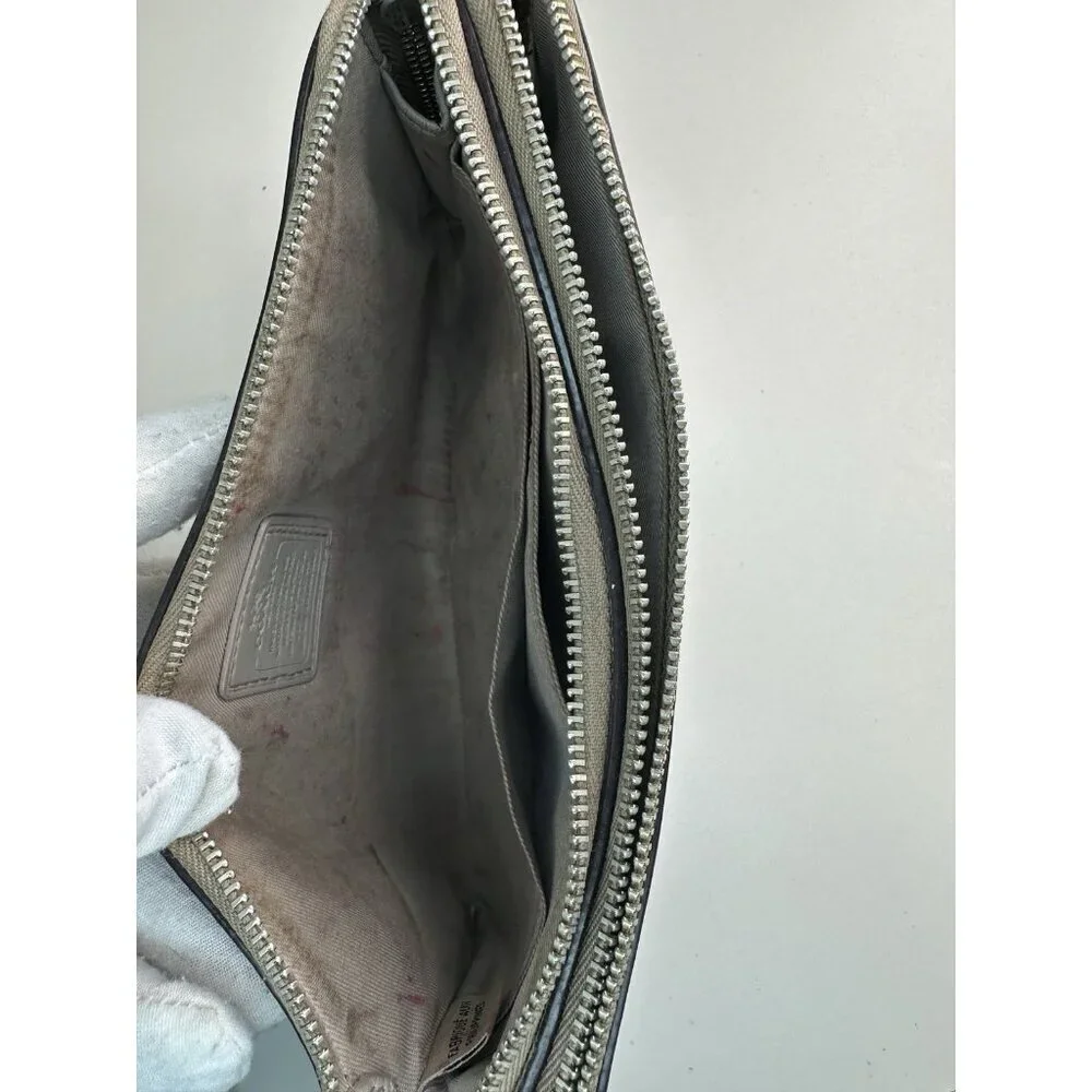 Coach Edie Shoulder Bag Gray/Taupe w/ Wallet (Coach F12034)